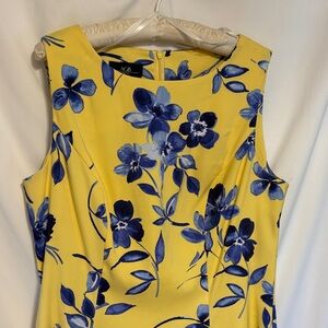 AGB y2K inspired Yellow and Blue Floral Dress Size 12.